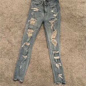 Distressed Blue Women's Jeans